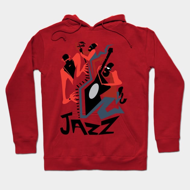 Jazz Quartet Hoodie by PLAYDIGITAL2020